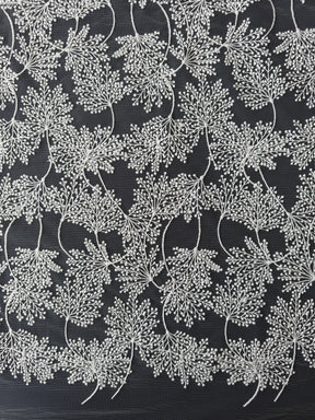 Dentelle brodée de fleurs ivoire - EB5037