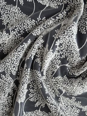 Dentelle brodée de fleurs ivoire - EB5037