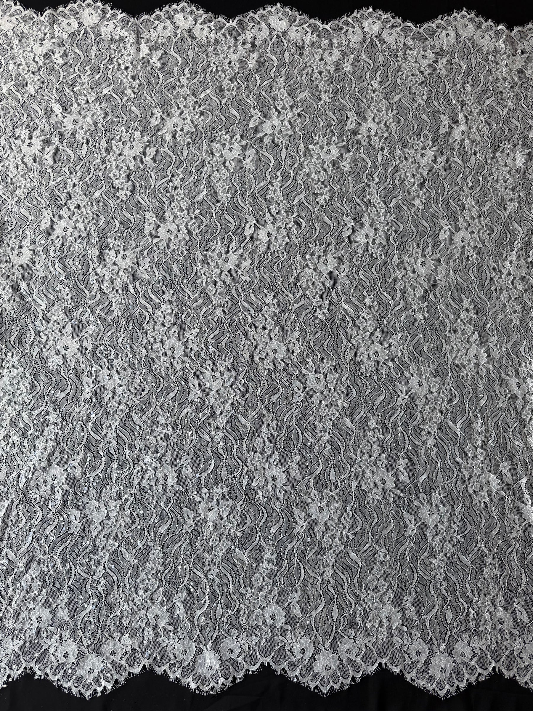 Dentelle à sequins ivoire - LB6005