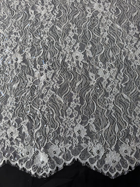 Dentelle à sequins ivoire - LB6005