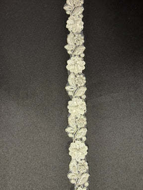 Garniture Fleur Perle Ivoire - T826