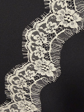 Bordure en dentelle française ivoire - T648