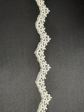 Galon en dentelle brodé ivoire - T828
