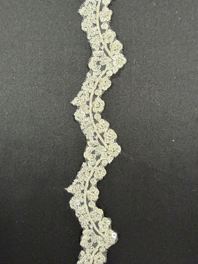 Dentelle perlée ivoire - T745