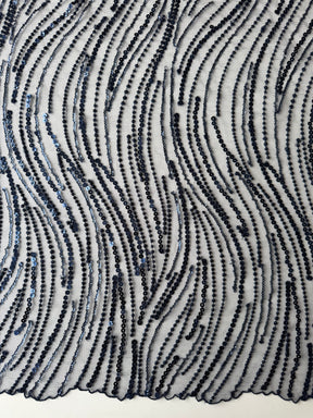 Dentelle à paillettes bleu marine - EB3011