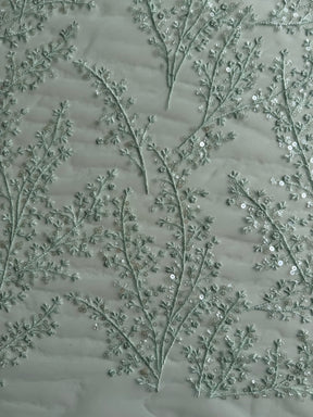 Dentelle à paillettes vert clair - EB3065