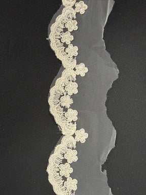 Ganse à paillettes cordée rose coquillage - T713