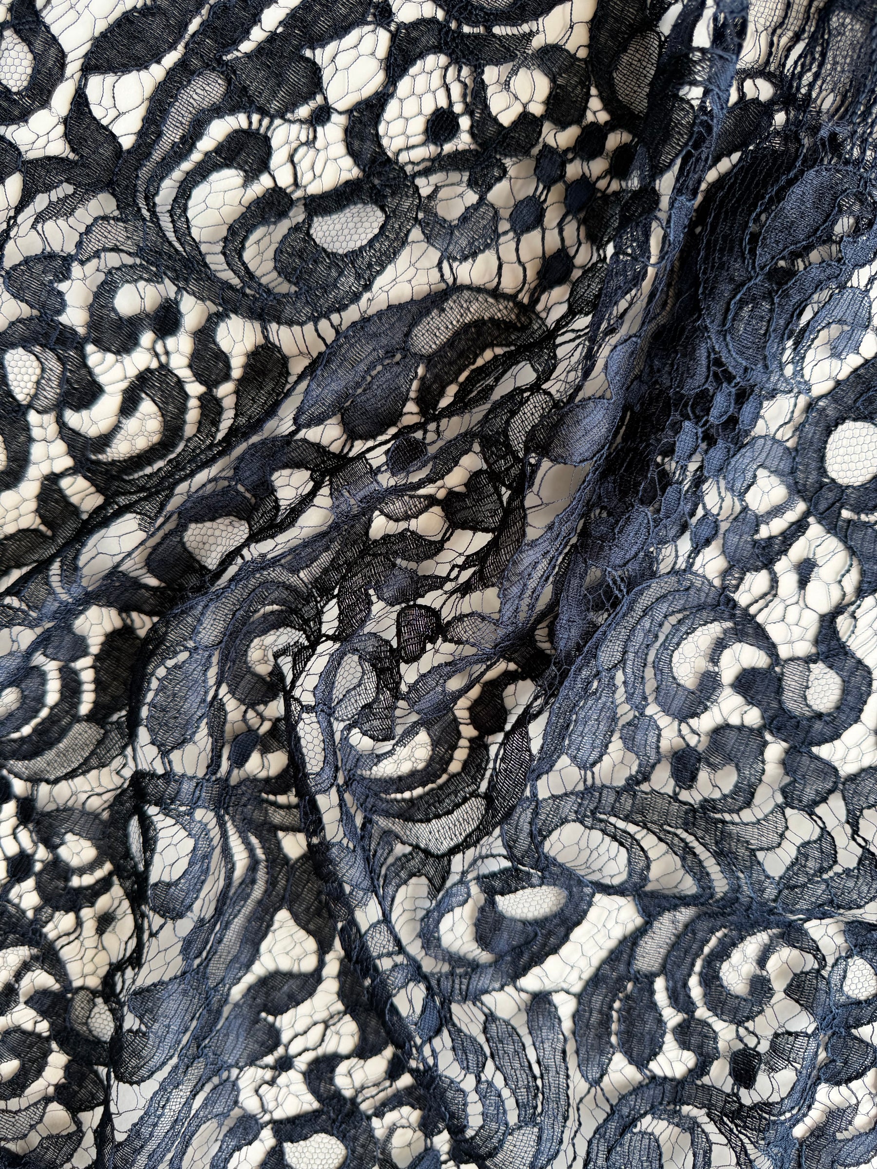 Dentelle italienne bleu marine - P883