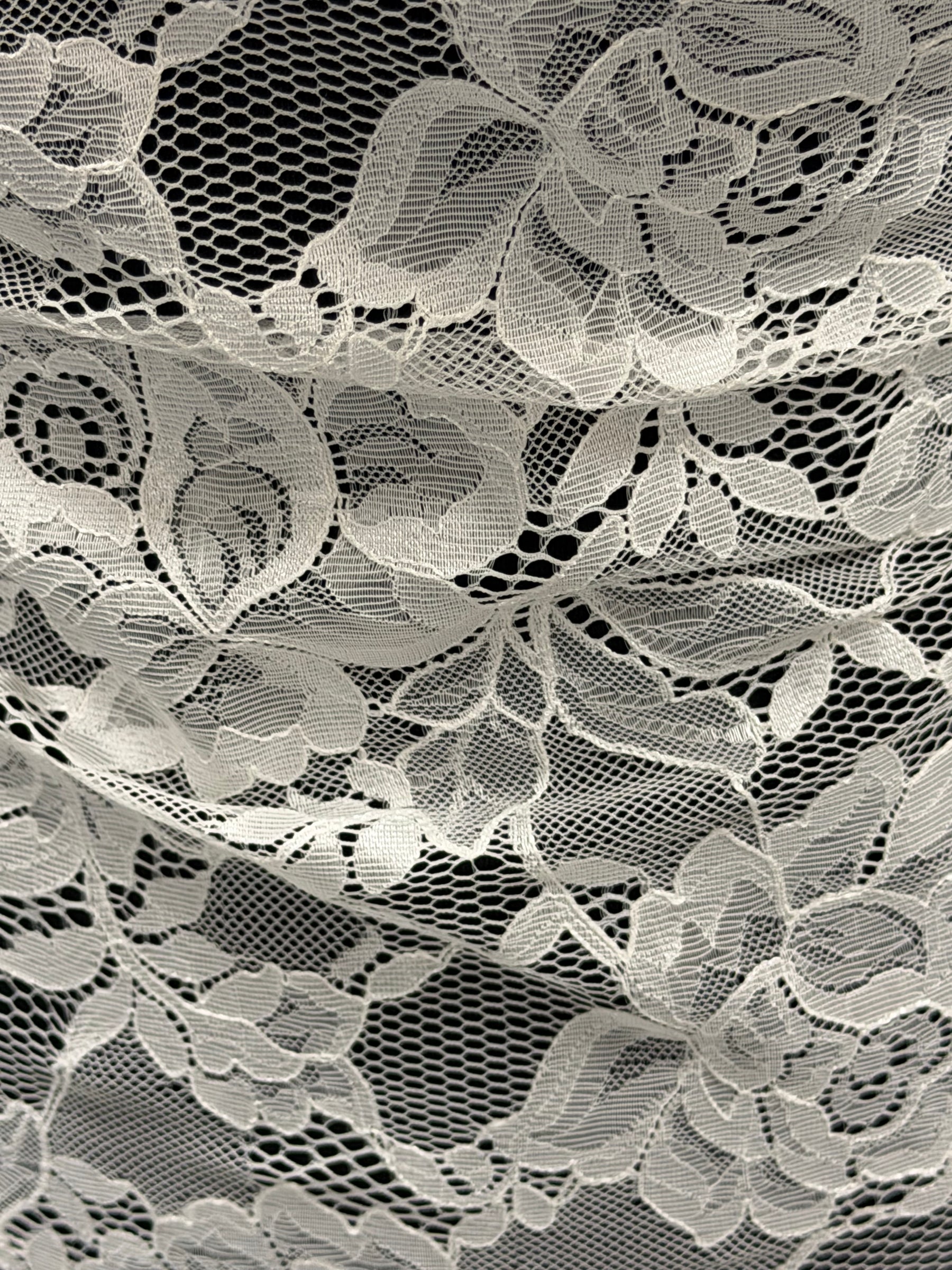 Dentelle Raschel ivoire - P212