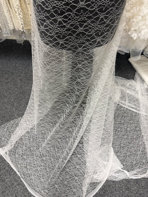 Tulle brodé ivoire clair - EB5030