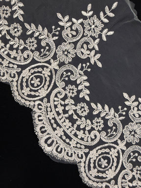 Garniture en dentelle cordée rose coquillage - T623