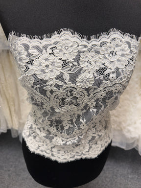 Galon en dentelle cordée ivoire pâle – Eloise
