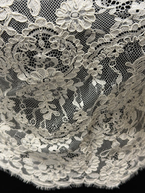 Galon en dentelle cordée ivoire pâle – Eloise