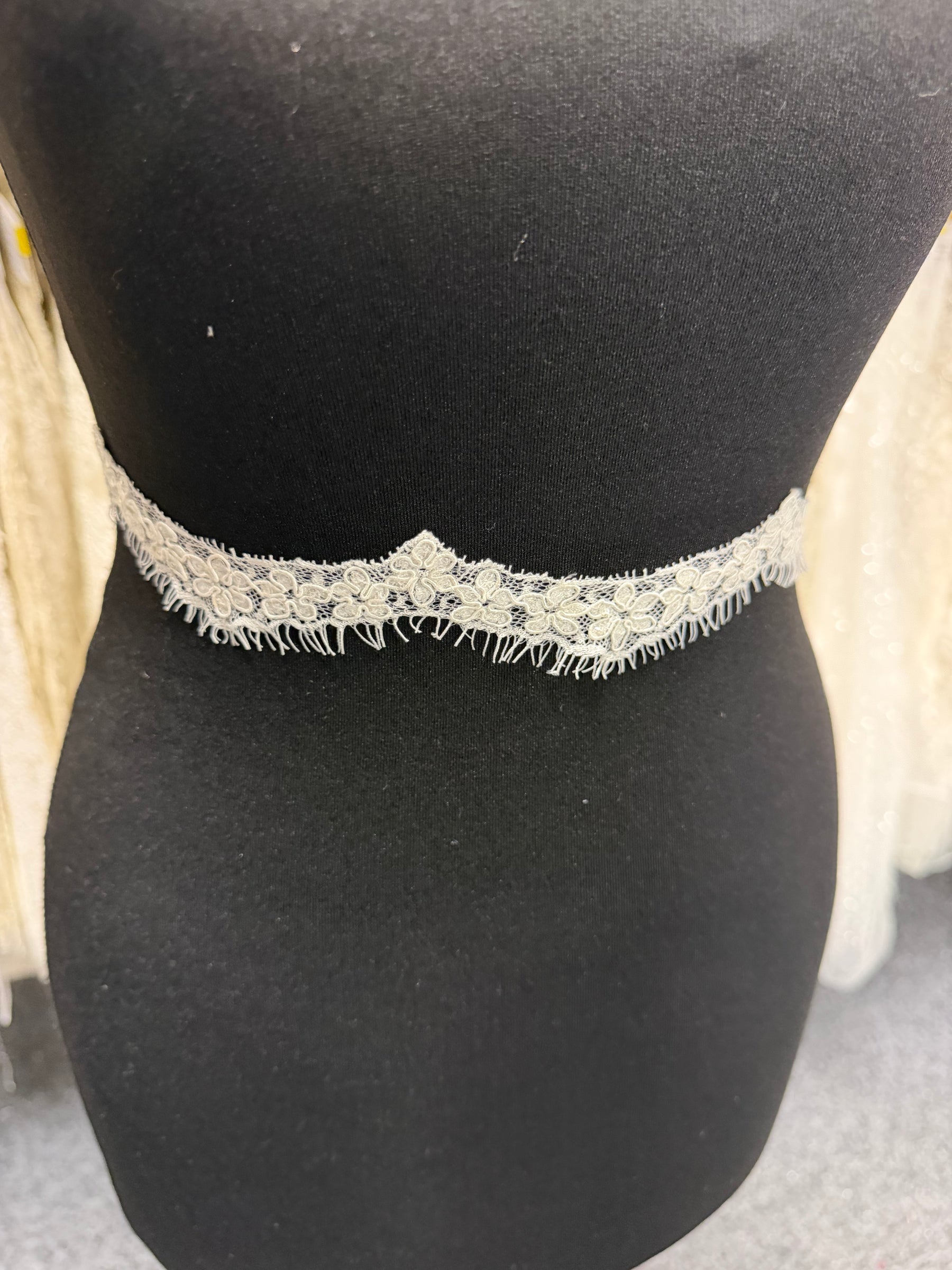Bordure à sequins ivoire - T684