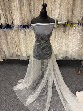 Dentelle à paillettes ivoire - EB3031