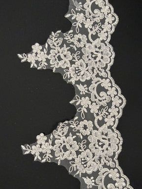 Ganse en dentelle argentée - T660