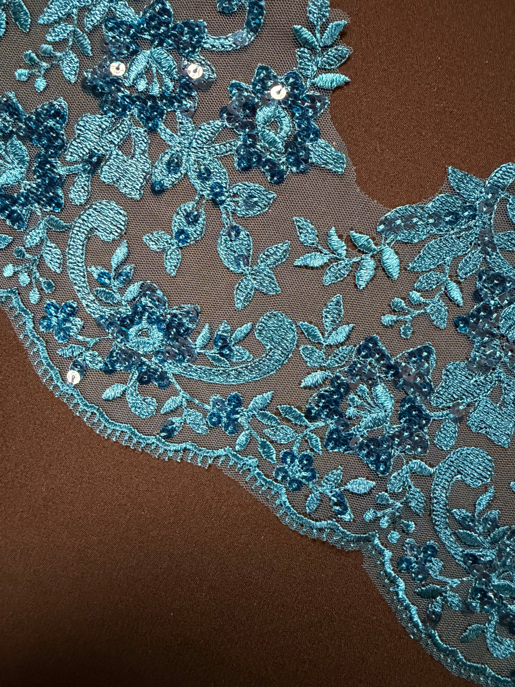 Ganse à sequins sarcelle - T661
