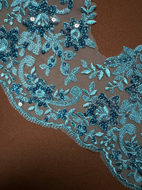 Ganse à sequins sarcelle - T661
