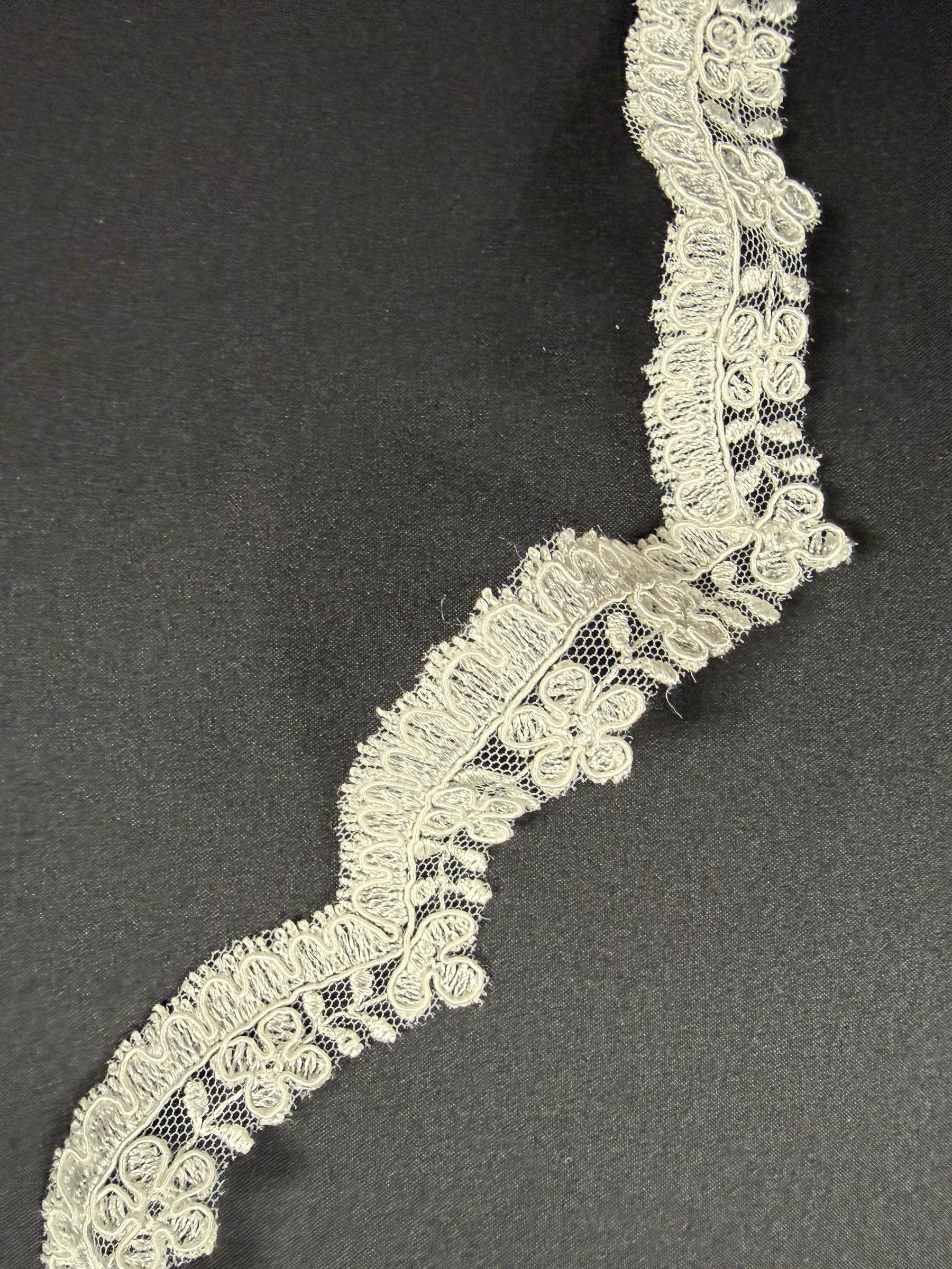Bordure en dentelle cordonnet ivoire - T665