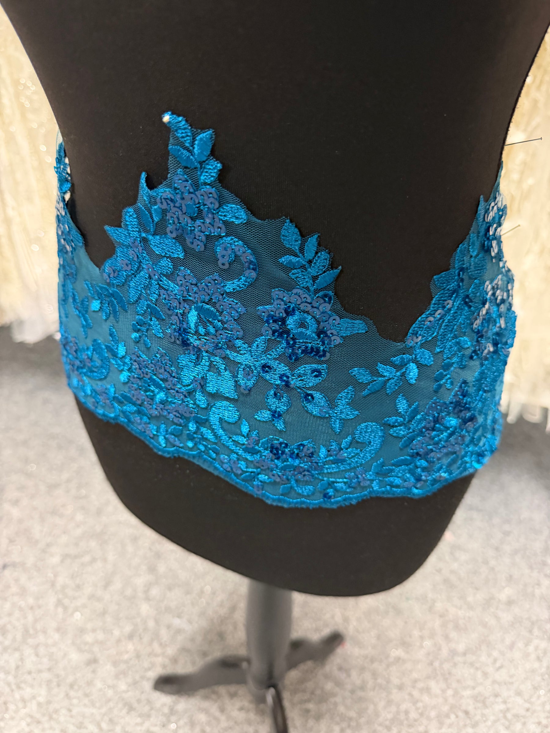 Ganse à sequins sarcelle - T661