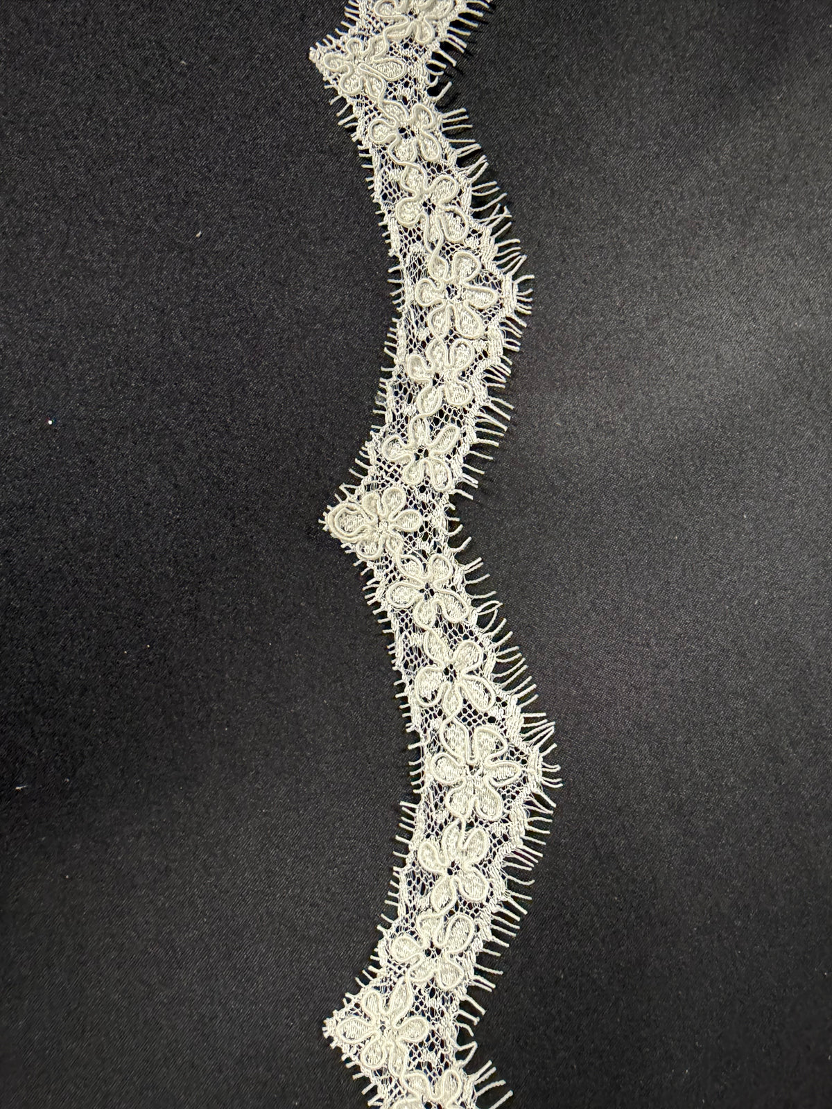 Bordure en dentelle cordée ivoire - T683