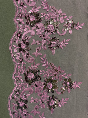 Garniture à sequins prune - T661