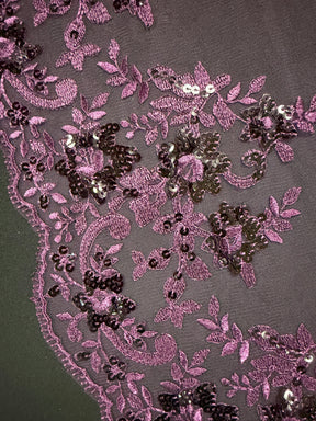 Garniture à sequins prune - T661