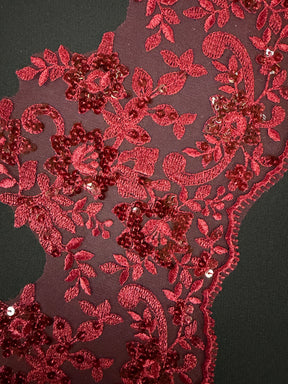 Bordure à sequins lie-de-vin - T661