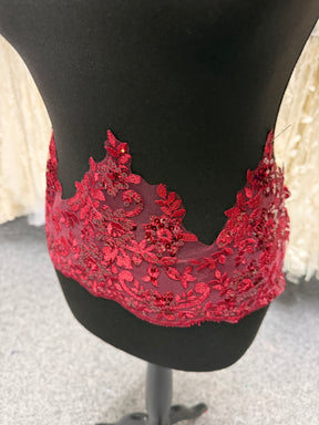 Bordure à sequins lie-de-vin - T661