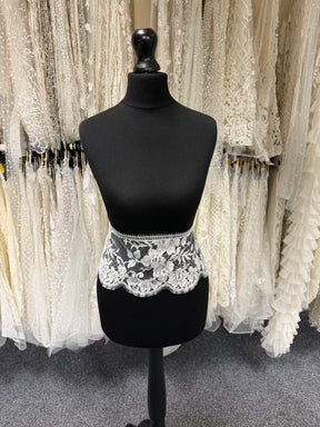 Galon de dentelle de Chantilly ivoire pâle - Rizawana