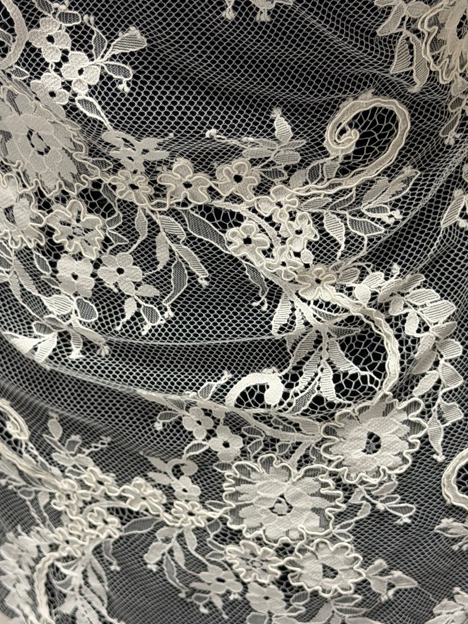 Dentelle perlée Rose Antique - LA7008