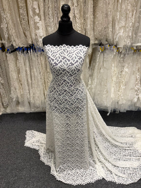 Dentelle raschel stretch ivoire - Tankara