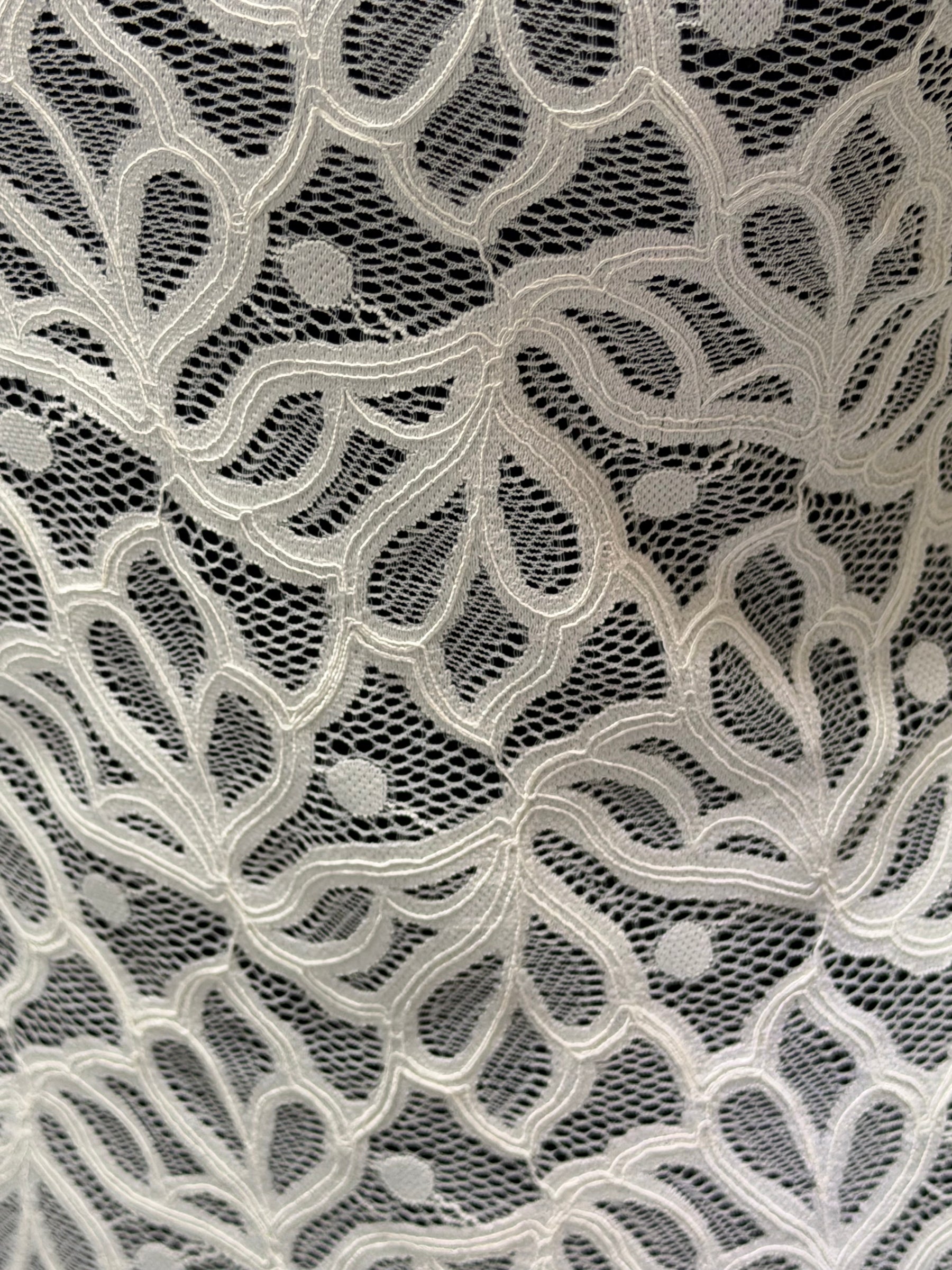 Dentelle raschel stretch ivoire - Tankara