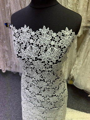 Dentelle Guipure de Séquins Ivoire - P414