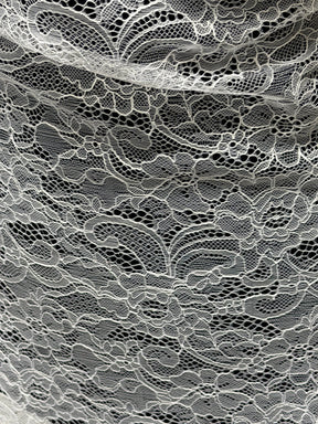 Dentelle Raschel blanche - P412