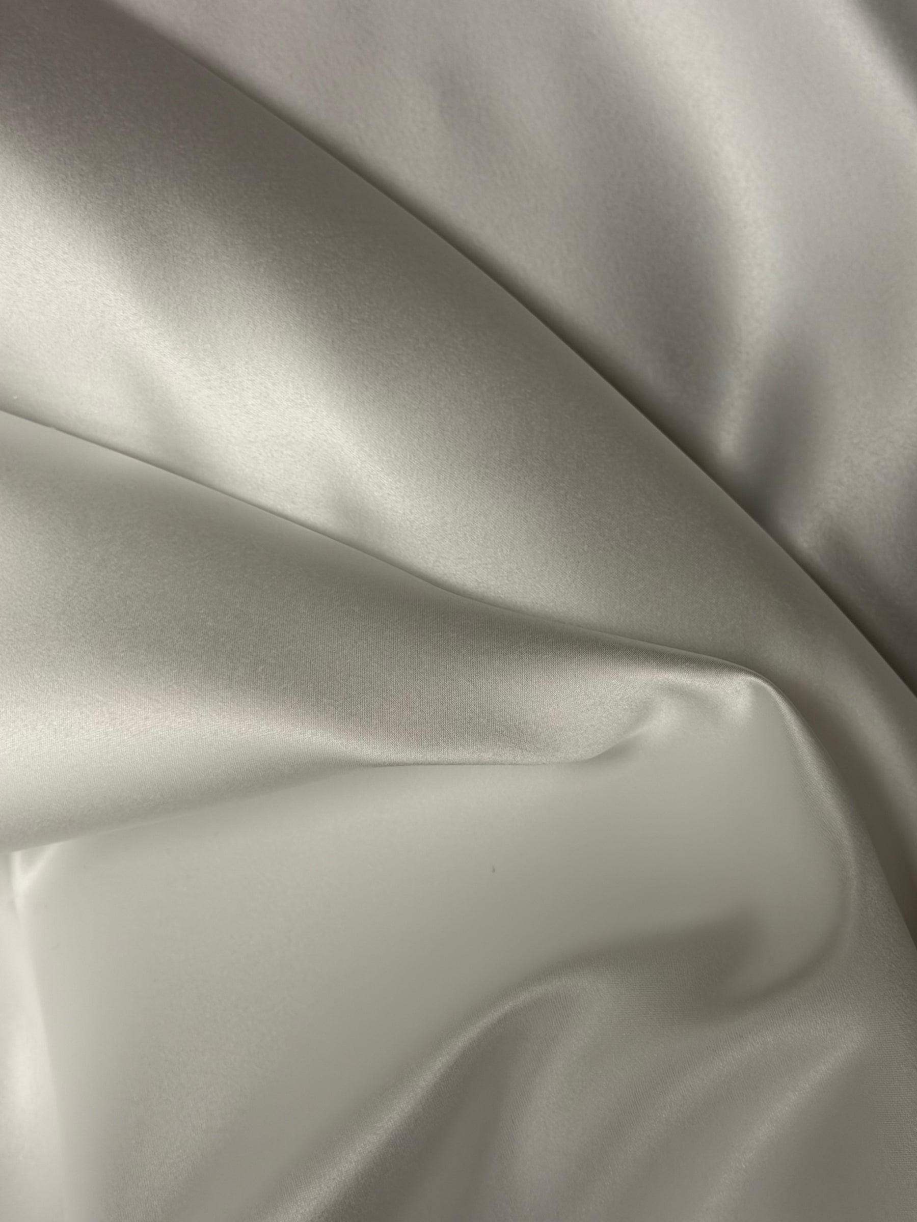 Satin de polyester ivoire - Pur