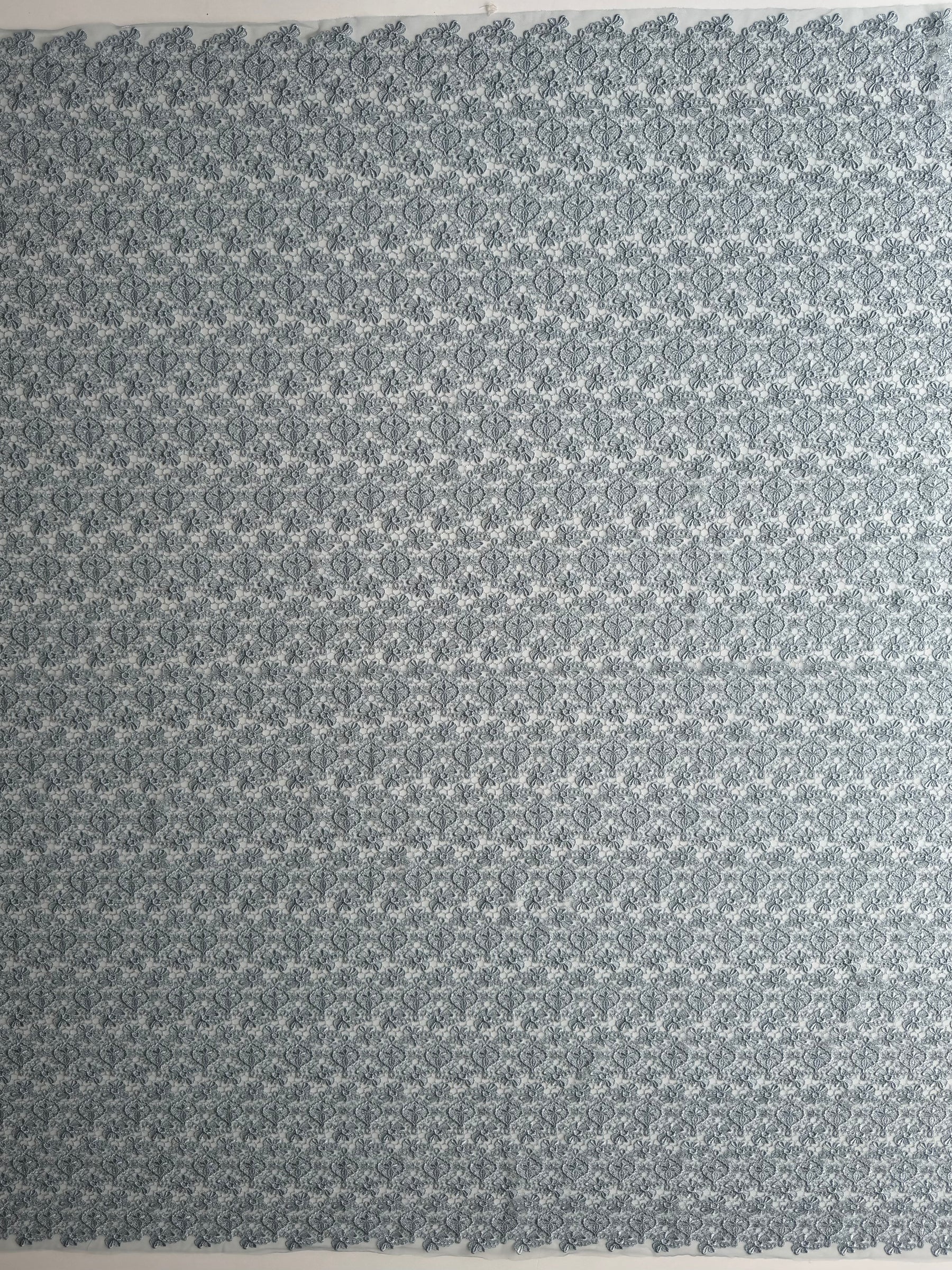 Dentelle brodée couleur œuf de canard - EB5010