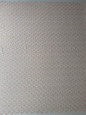 Dentelle brodée rose coquillage - EB5010