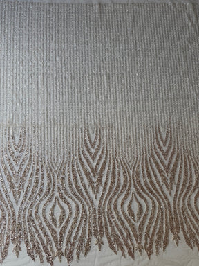 Tulle brodé or et perles - EB1104