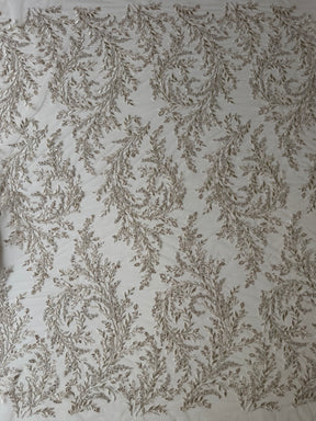 Tulle brodé orné de perles - EB1086