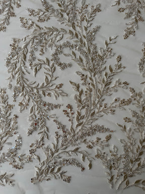 Tulle brodé orné de perles - EB1086