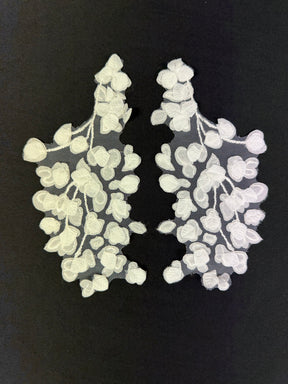 Appliques de dentelle brodée ivoire - MT8007
