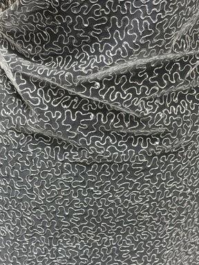 Tulle à sequins argentés brodés – EB3001