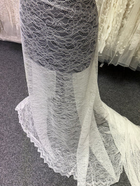 Dentelle Raschel Ivoire Pâle - P412