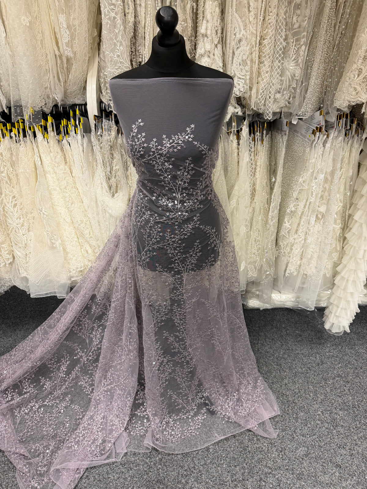 Dentelle à paillettes violettes - EB3065