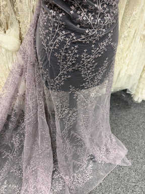Dentelle à paillettes violettes - EB3065