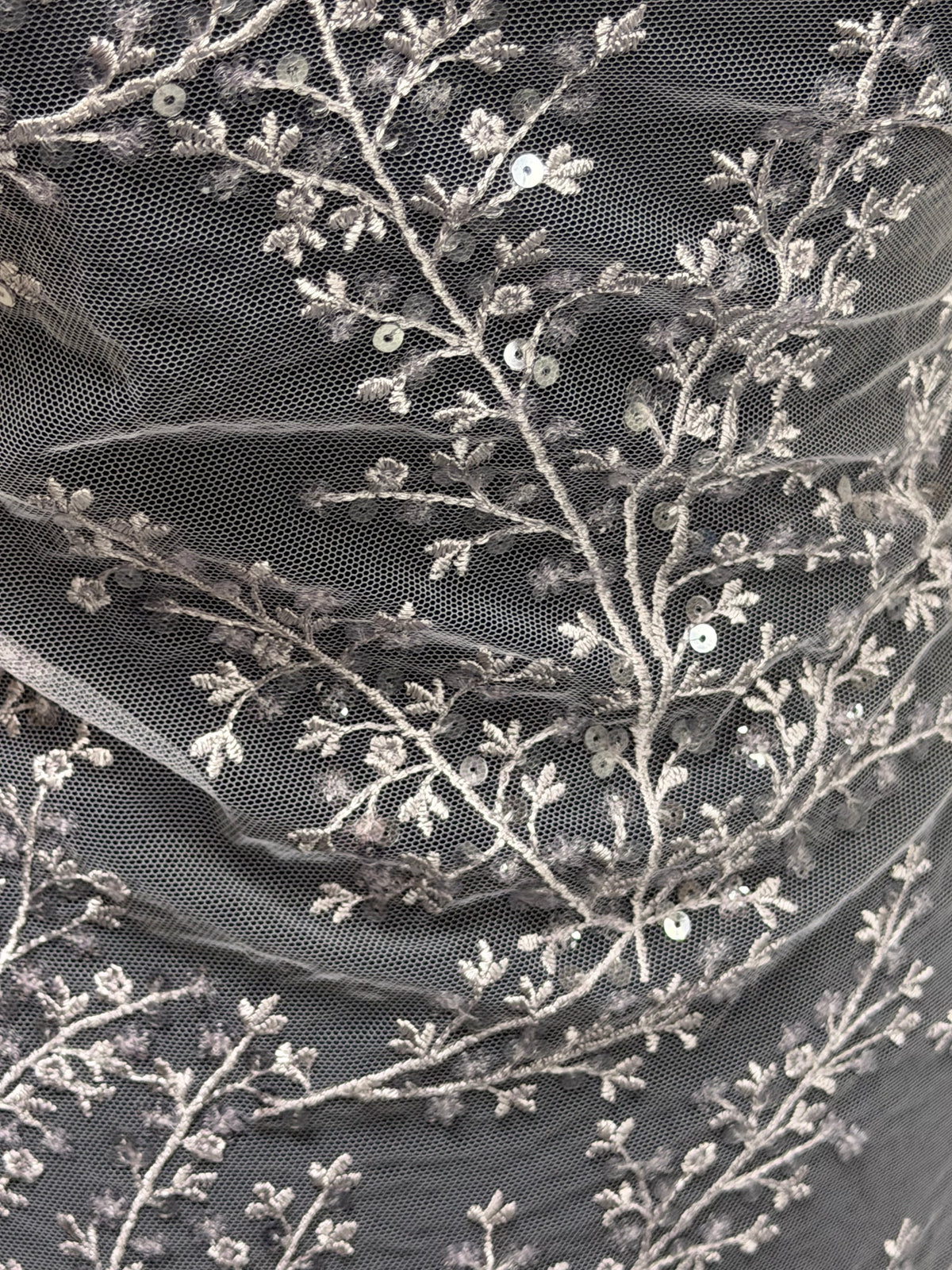 Dentelle à paillettes violettes - EB3065