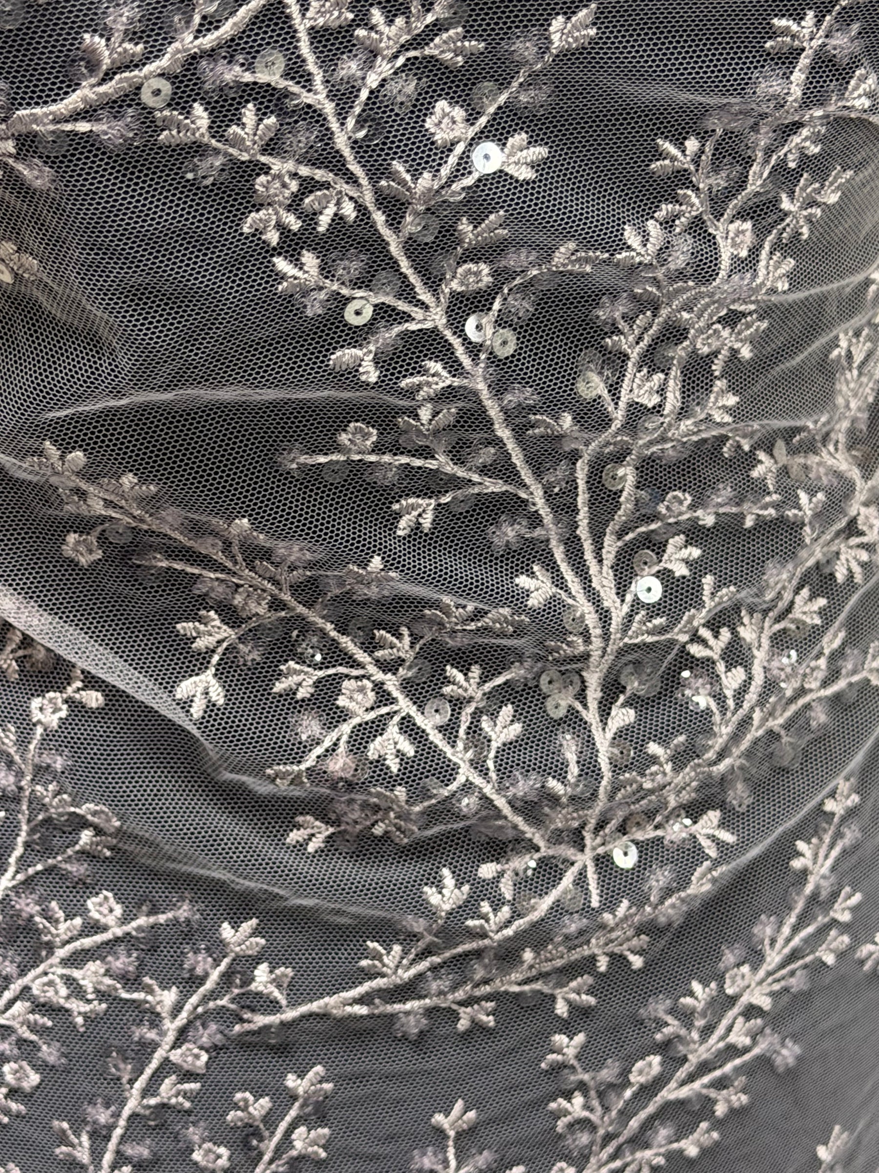 Dentelle à paillettes violettes - EB3065