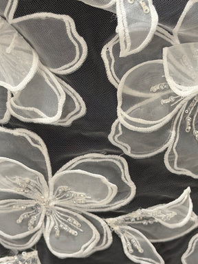 Dentelle 3D ivoire - Mickey