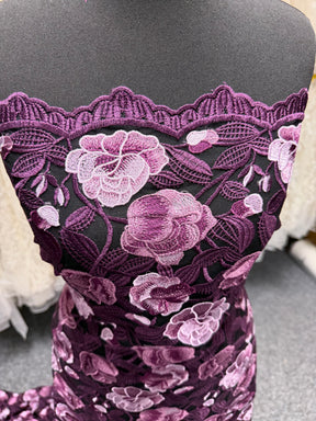 Dentelle brodée violette - EB5024